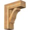 Ekena Millwork Balboa Block Rough Sawn Bracket w/ Offset Brace, Western Red Cedar, 8"W x 22"D x 26"H BKT0806X22X26BOA05RWR - alternate 1